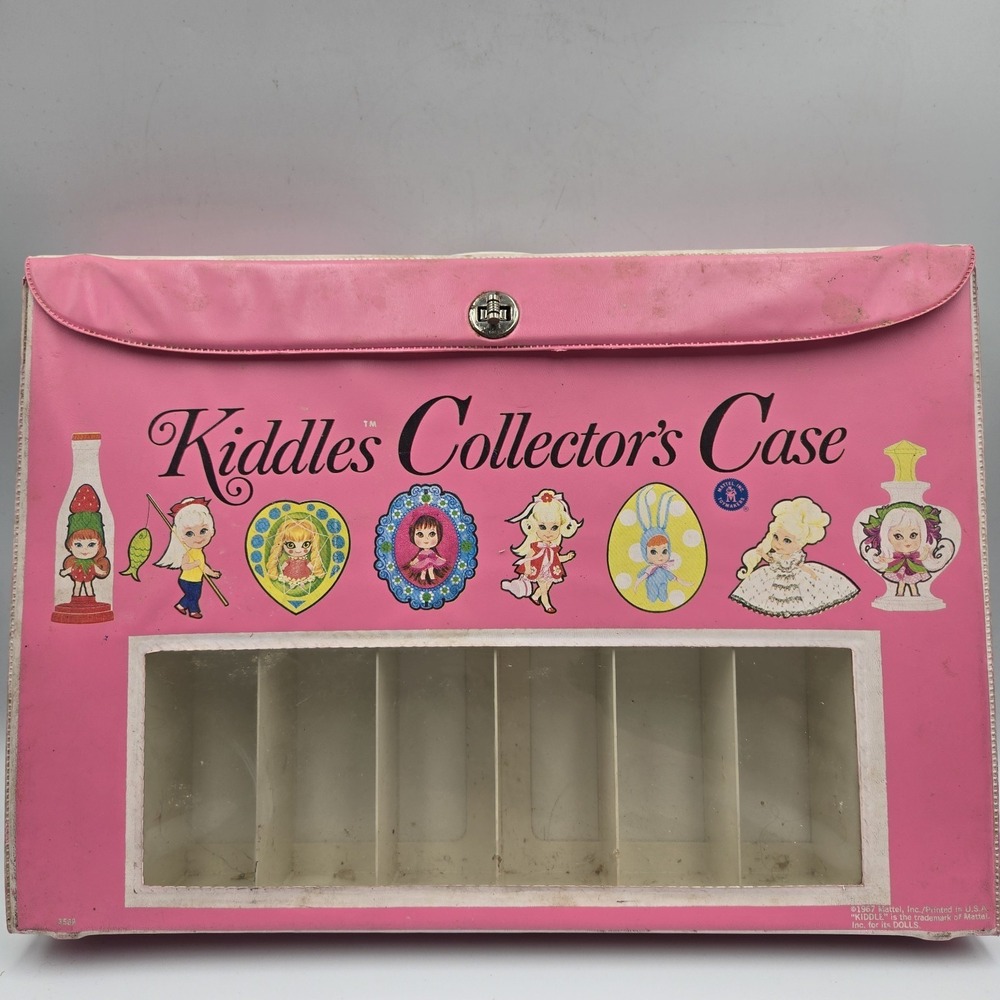 Vintage Mattel Liddle Kiddles Collector's Case Doll Storage 1967 Pink 14.5"